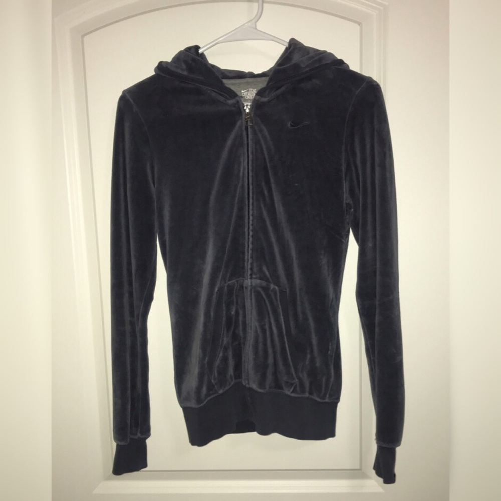 Grey/blueish velour Nike jacket